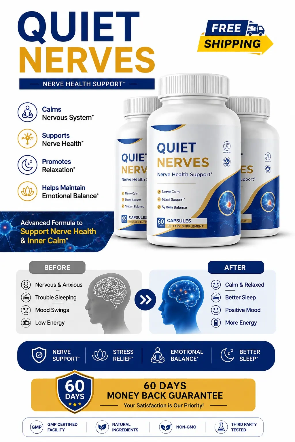 Quiet Nerves™ Review - Natural Stress Relief & Nervous System Support Supplement